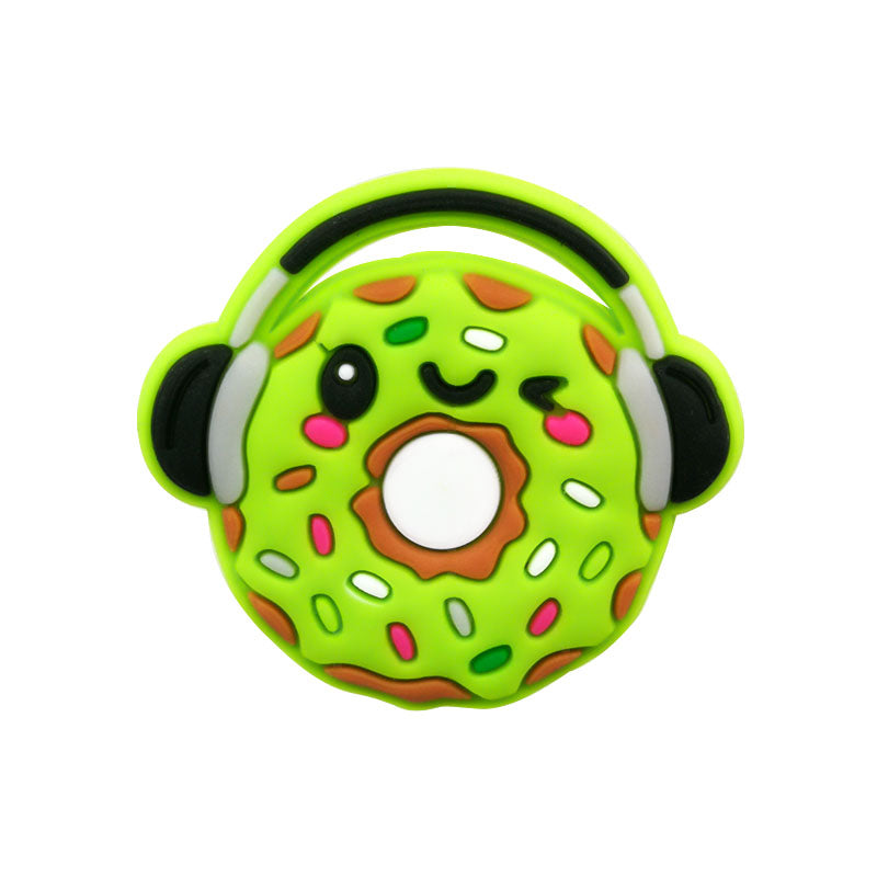 Donut Green Headphones Food