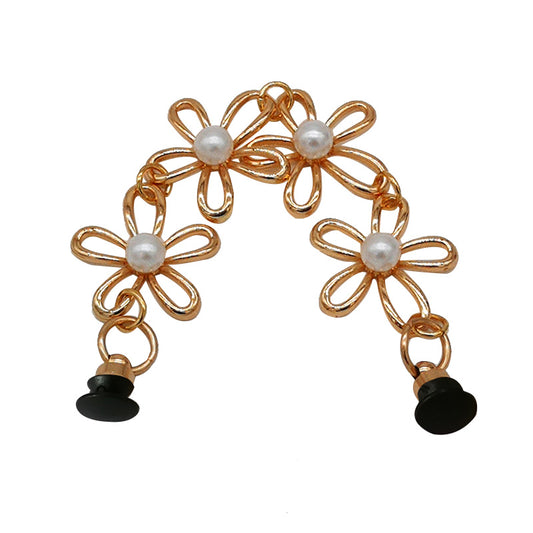 Flower Bracelet Metallic Gold