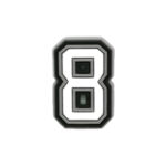 8 White Number